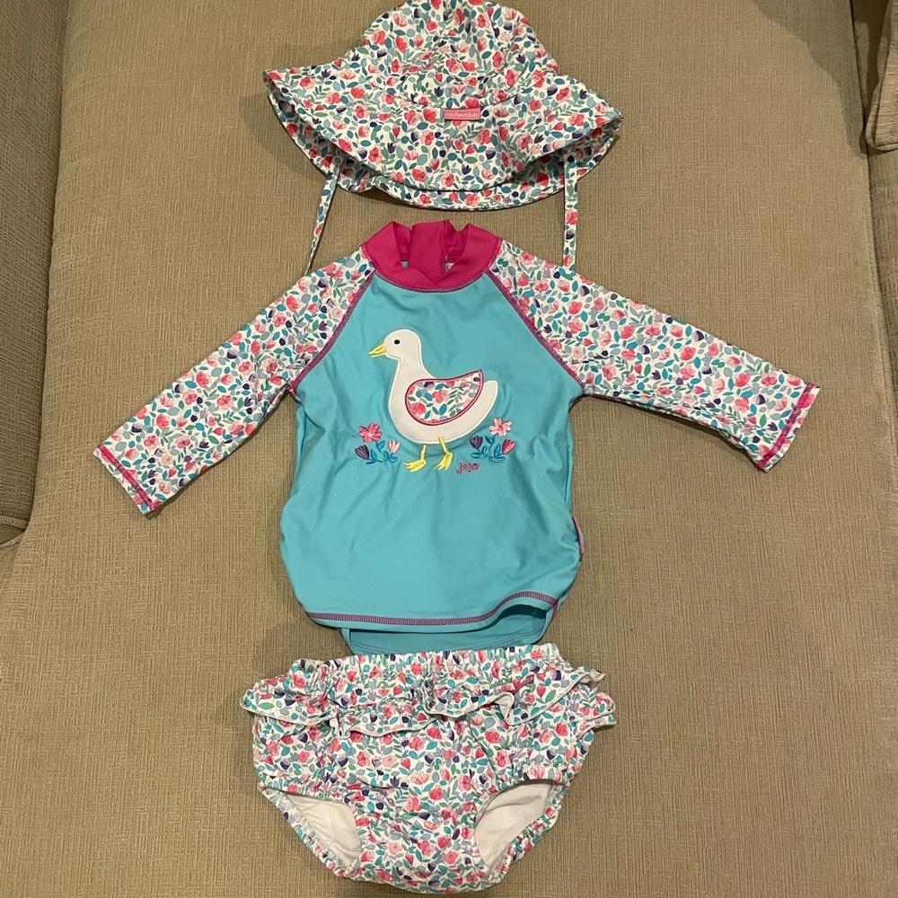 Jojo Maman Bebe 1-2yr bathing suit set
